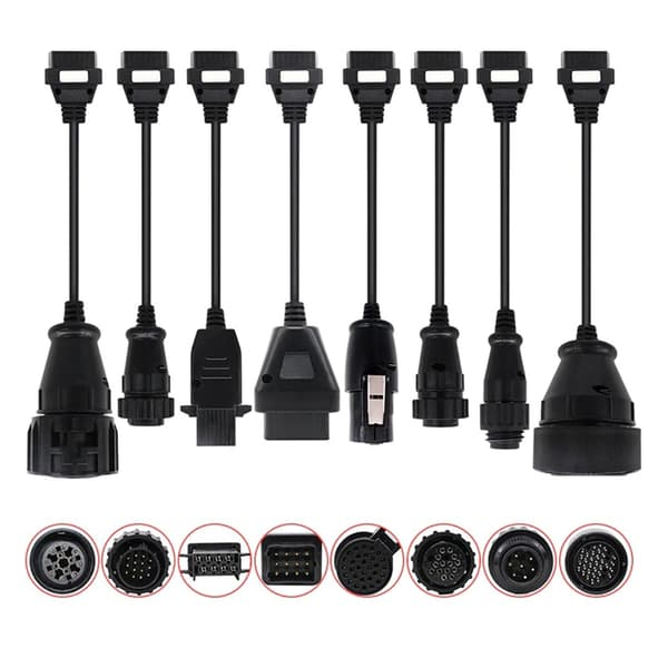 8x OBD2 Adapterkabler Diagnostisk Stik Til Motorstyringsenhed Programmering