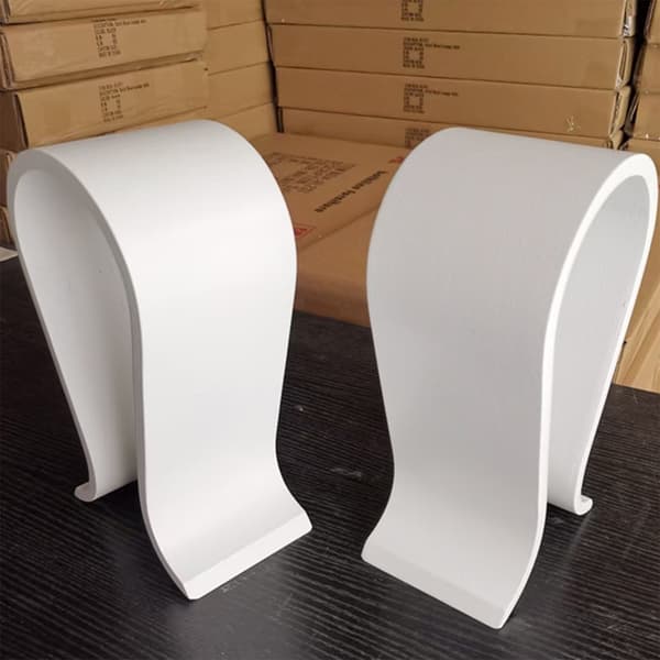 Moderne Træ Headset Holder Skrivebordsorganisator Stativ til de fleste Over Ear Modeller White