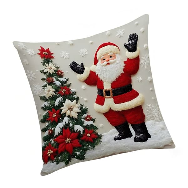 Vinterfest Dekoration Linne Kuddfodral Älg Kanin Tomte Juldesign 2