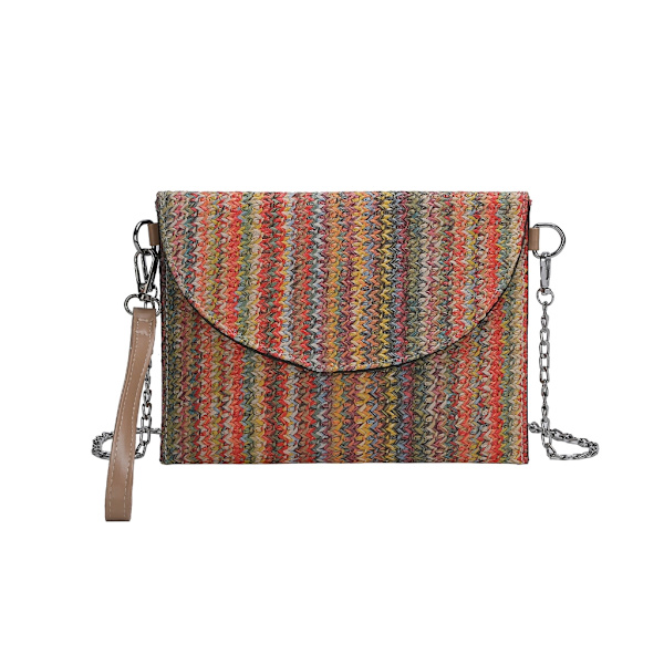 Damstickad axelväska Retro Crossbody Väska Kvinnlig Messenger Väska Flickor Små Casual Handväskor Vintage Kuvertväska