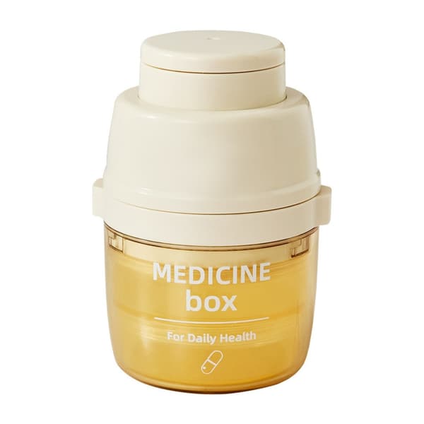 Multifunksjonell pillekutter, kvern og oppbevaringsbeholder for hjem og reise