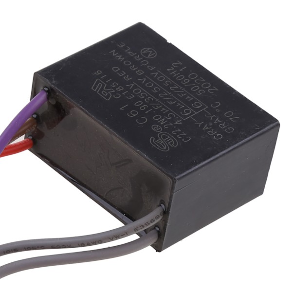CBB61 Takfläktkondensator 4,5uf+6uf+6uf 5-ledare 250V 5-växlad startkondensator