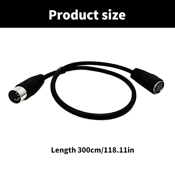 MIDI 5-Pin DIN Han Hun Kabel til Keyboards og Lydmodul Tilbehør