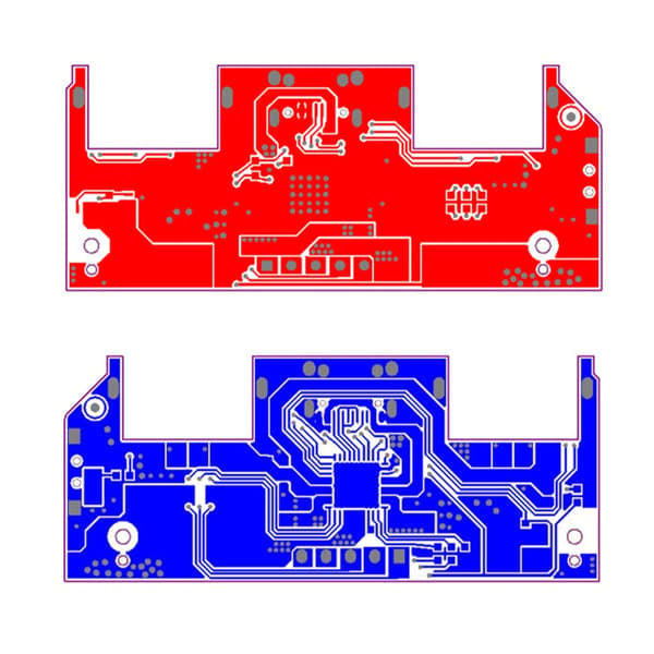 2 stk TYPE C USB 5V 3A Litiumbatteri Digital Skjerm Hurtiglademodul