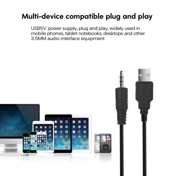 För RaspberryPi 4B/3B+ Development Board-högtalare AudioAmplifier Board USB -minihögtalare för 3,5 mm-port Single