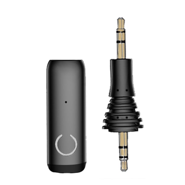 Bluetooth 5.0-kompatibel modtager lav latens 3,5 mm AUX-jack RCA trådløs lydadapter mikrofon håndfri dobbelt anvendelse aftagelig