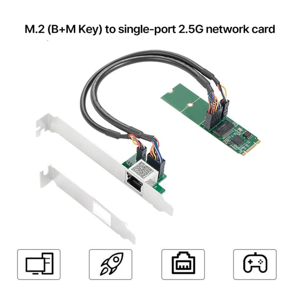 2500 Mbps netværksadaptere I225 Chip Ethernet-controllerkort til pc