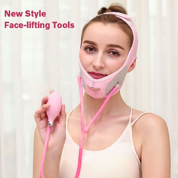 Uppblåsbart ansiktsbantningsband Lufttryck Lyftbälte Ansiktslyftsmask Massager