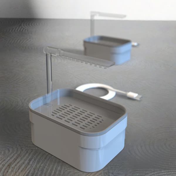 Stor fågelpool i ABS-plast inklusive USB-vattenpump