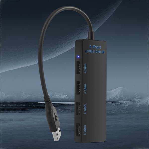USB3.0 Hub USB-splitter til stationær/bærbar computer og TV med LED-indikator 5 Gbps