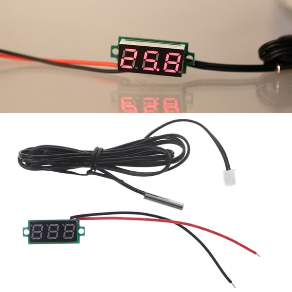 0,28\" Digitalt Termometer med 1m NTC Metallprobe -20℃~100℃ Bærbart
