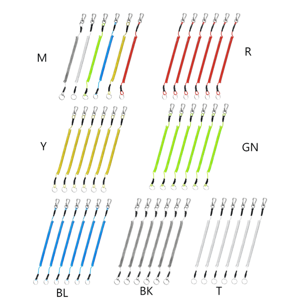 6st Fiske lindad lina Heavy Duty Säkerhet Båtrep Infällbar tråd Fiskeverktyg Lanyards Blue