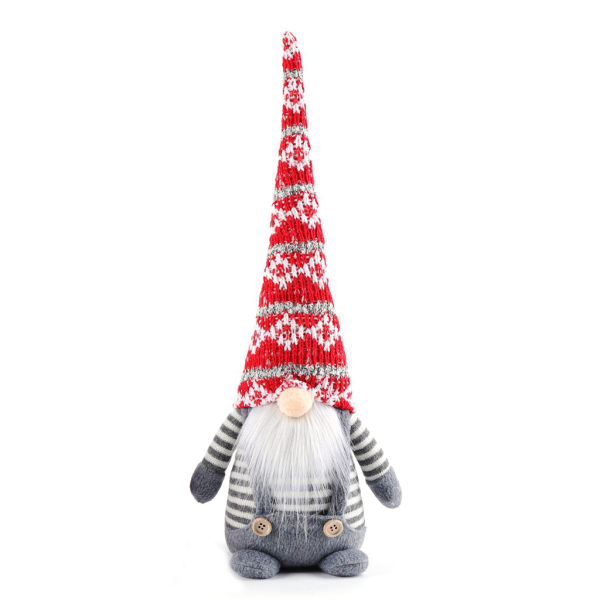 Jul Lång Hatt Svensk Gnome Tomte Plyschleksaker till Dockornament Semester Dec null - Gray hat