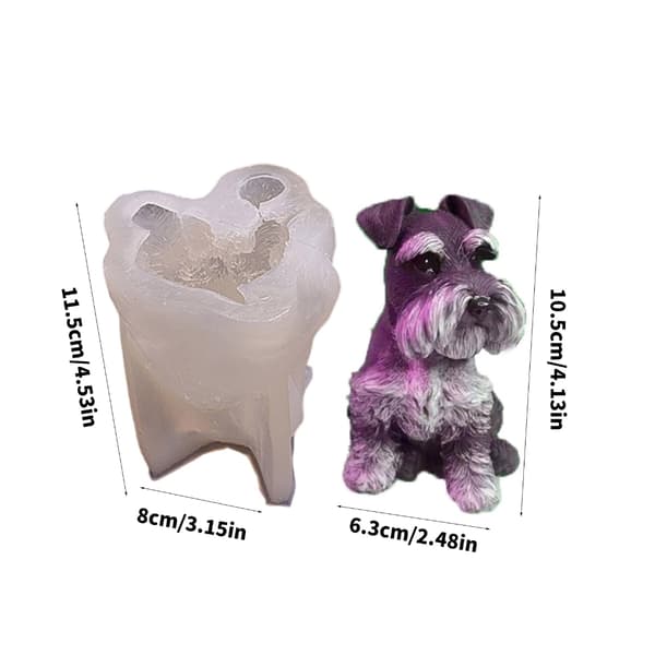 Duftlysforme Hunde Epoxy Resin Støbeform DIY Håndværk