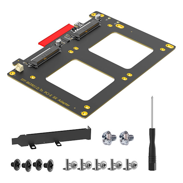 PCIe 8X Interfacekort til 2 SFF 8639 SSD Højkapacitetslager