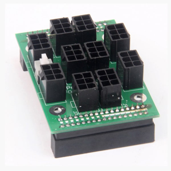 Ethereum Mining Breakout Board Strömförsörjningskort 2 xPSU 10 x 6-stifts för IBM X3650 Server Strömförsörjningskort Adapter
