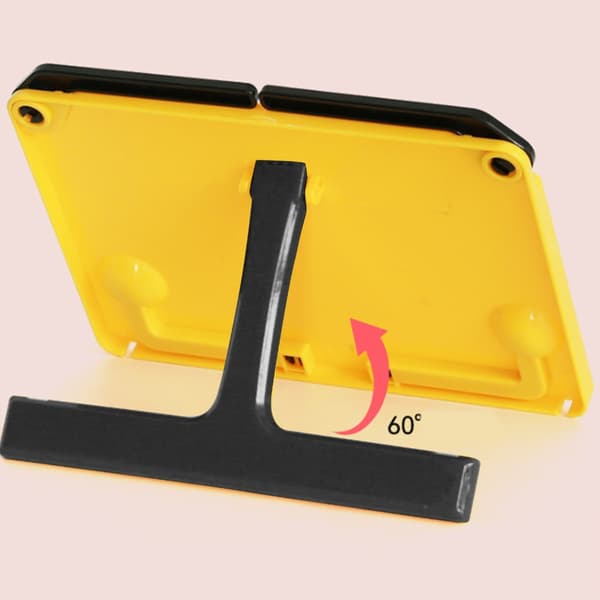 Sammenklappeligt musikstativ til skrivebord med sideclips, holder til noder