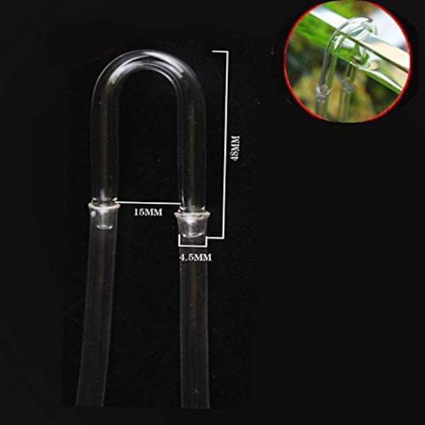 CO2-diffusor 4 stk. til Nano Kit Transparent Glas Øger CO2-mætning Black