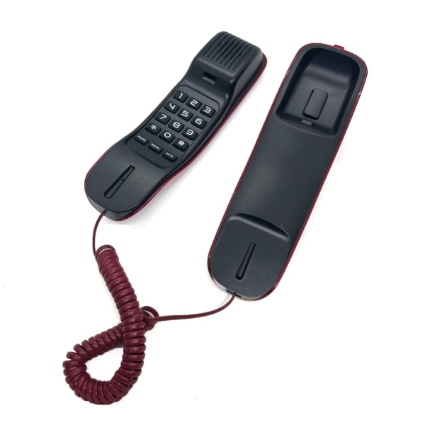 KX-T638 Minitelefon Skrivbord och väggmonterad sladdtelefon Fasta hemtelefoner med Paus Mute och återuppringning Black