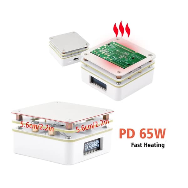 Mini Digital Display Varmeplate Forvarmer Reparasjonsstasjon PCB-kort Lodding