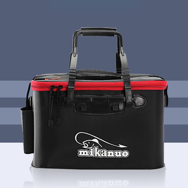 Levande fiskhink Vikbar fiskehink Multifunktions levande fiskbeten Hink Levande fiskbehållare för vandring och camping Black 40CM