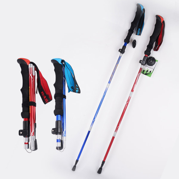 Walking Stick, justerbar hopfällbar utdragbar käpp, lätt flexibel gånghjälp hopfällbar käpp Short Purple