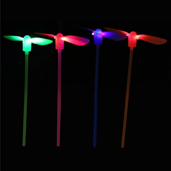 Lysande LED Ljus-upp Bambu-Kopter Plast Trollslända Leksak Present till Barn