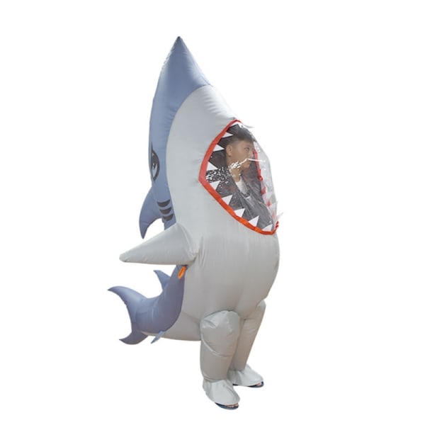 Haj Uppblåsbar Kostym Fancy Mascot Anime Halloween Party Cosplay Kostymer för barn Intressant Shark Cartoon Suit