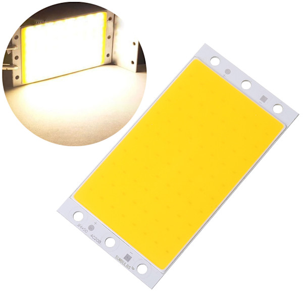94x50mm COB Panel Light DC12-24V LED Strip Shape Lamp 15W Hög ljusstyrka LED Li White