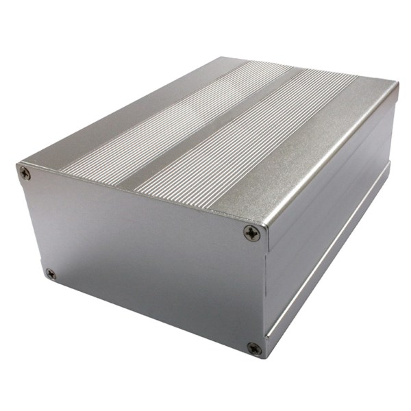 Gör-det-själv-aluminium för case Elektroniskt projekt PCB-instrumentlåda Metallkapslingslåda Elpanellådor 150x105x55mm Black