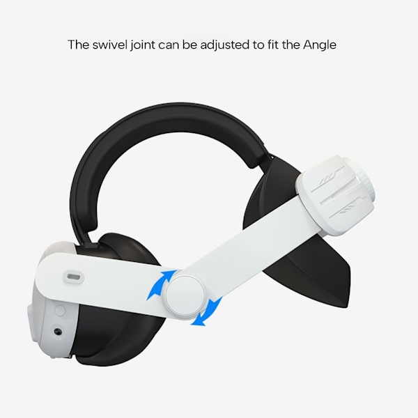 Justerbart huvudband för Quest3 Bekvämt VirtualReality-glasögon Huvudband Ergonomisk design för spelupplevelse Pure black