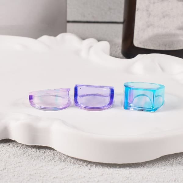 Silikone Ringform Sæt til Smykker Krystal Epoxy Resin 3 Sammenhængende Ringe Form