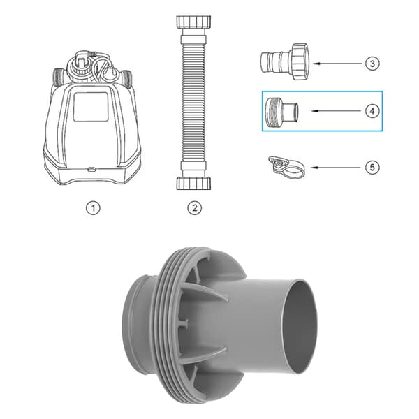 Effektiv poolvedligeholdelsesdel poolfittings ABS-tekstur til swimmingpools