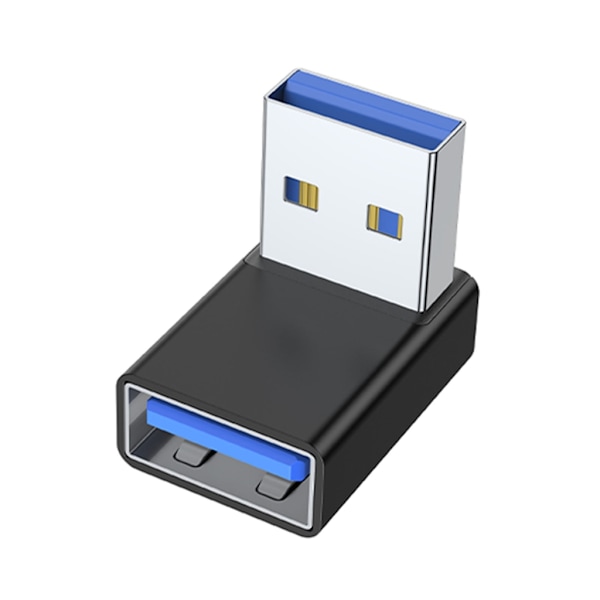 USB 3.0 hane till hona 90 graders rätvinkel förlängningsadapter USB uppåtgående anslutning Datasynkronisering för bärbar dator USB -fläkt Grey To the right