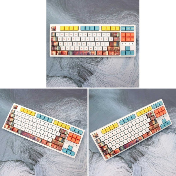133 nycklar Stadsmänniskor PBT Keycap XDA Profile Colorful Key Cap för MX Switchar Custom Mechanical Gaming Keyboard Caps