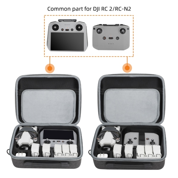 Kompakt case Bekväm förvaringslösning för Mini 4 Pro Flight case med mjukt foder för bättre säkerhet Pro package