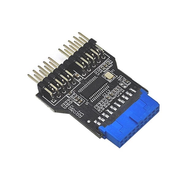 Desktop USB2.0 19-pin til to USB2.0 9-pin header-adapter for integrasjon