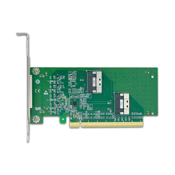 Speed PCIExpress x16 til 2 SlimSAS SFF8654 8i adapterkort for PC-tilbehør