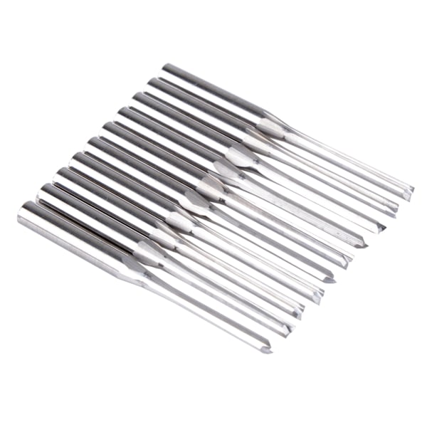 10 st/set 3,175 mm Spårfräs CNC Router Bits för Trä PVC 1/8\" Skaft CNC Bit Ändfräs CNC Router