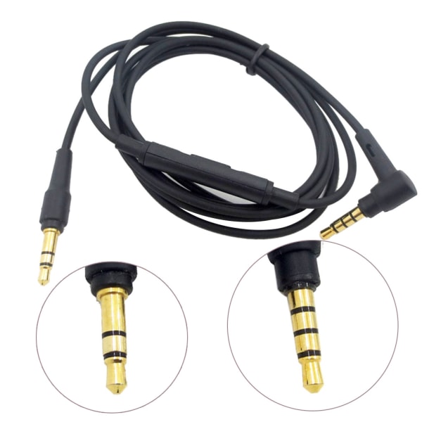 Universal hörlurskabel metallplugg Ljudkabel för ATH-Ar5bt/MSR7/5PRO/AR3BT/ATH-msr7nc hörlurar