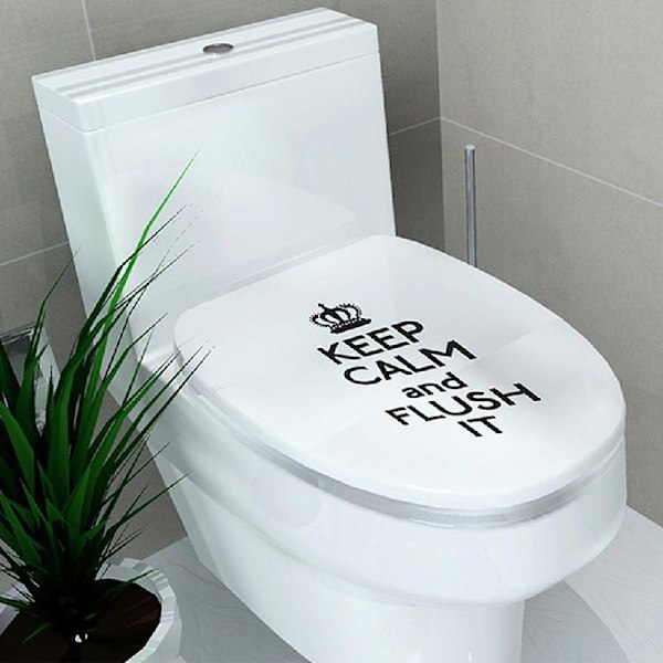 Ny enkelhet för fräsch stil toalett för Seat Wall Sticker Art Badrumsdekaler null - 907