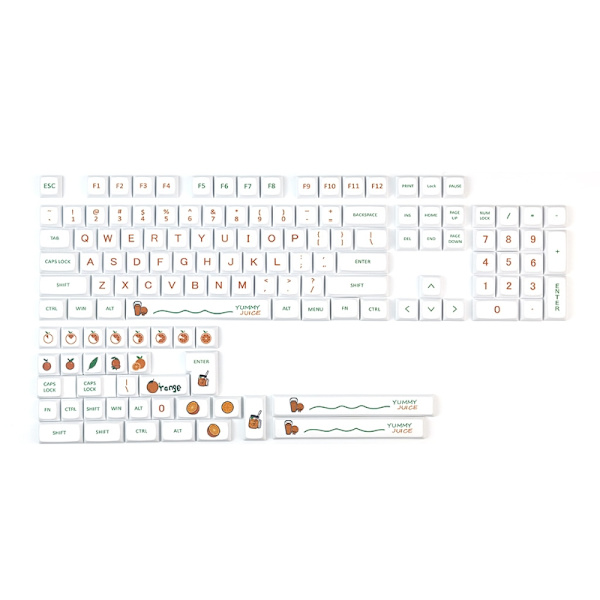 Personality Orange Soda PBT Femsidig Sublimering Keycap XDA Profil För GH60/68/980 Mekaniskt Tangentbord 139 för Key Ca