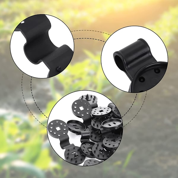20/50/100ST Skärmduk Plastklämmor Runda plastsvarta klämmor Vindtät markisklämma Grip Skärm Tygtillbehör 100