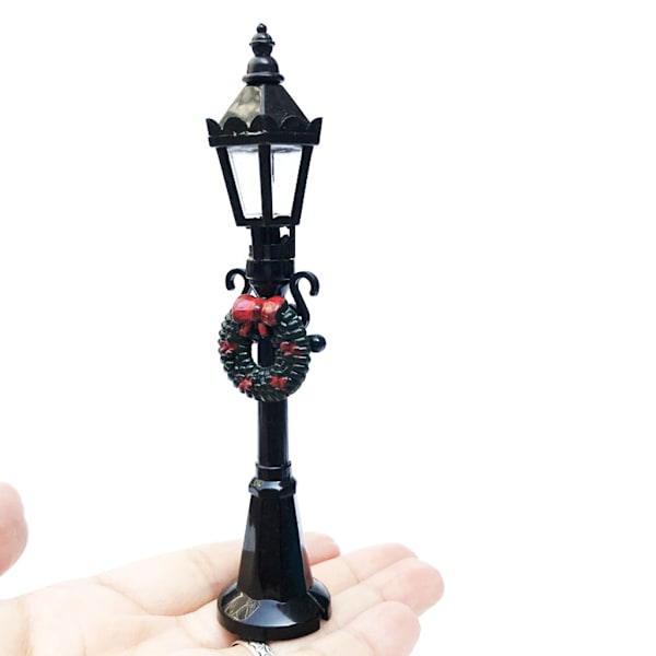 Jul Mini Gatulampa Skrivbordsdekorationer Miniatyrfigurer Julfigurer Dekorationer Dockhustillbehör