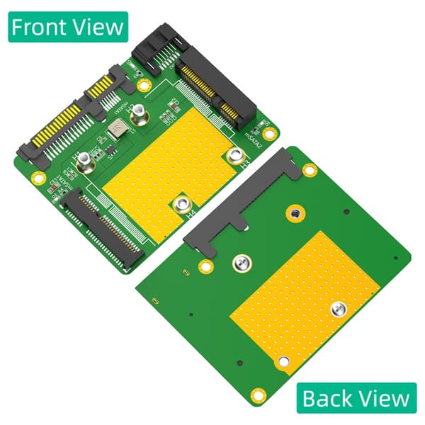 Kaksi Msata SSD:tä Sata3.0 Kaksi Sovitinta 6Gdps SSD-muunninta