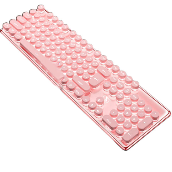 USB Kabelanslutet Mekaniskt Gamingtangentbord med Kromatiskt Färgad Bakgrundsbelysning 108 Tangenter RGB Tangentbord för Windows för Mac PC-spelare