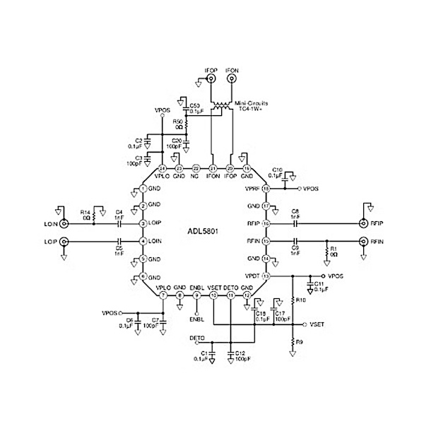 Professionell ADL5801 Active Mixer Module Pålitlig nedkonvertering vid 6GHz Upplev effektivitet och precision Hållbar