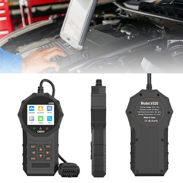 OBDII Scanner Diagnostiskt Verktyg Motor Felkodsläsare Beredskap