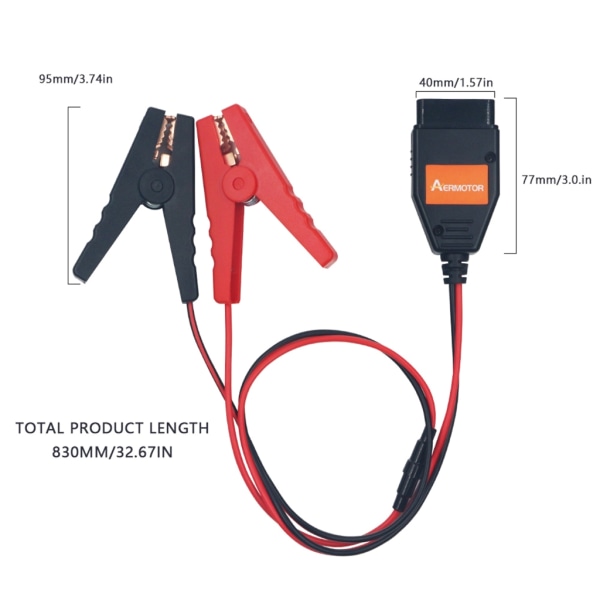 12-24V batteri OBD2-kontakter Nödströmavstängningsskydd-ECU-minneskabel BT-30 OBD-2-bil Ta elkabeln