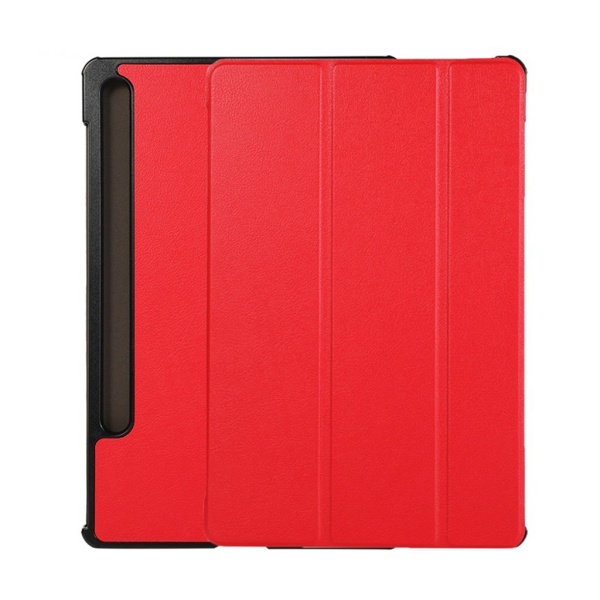 Tablett Trifold cover för Tab A7 S7 T870 T875 surfplatta med magnetisk trådlös laddning Flera visningsvinklar Red